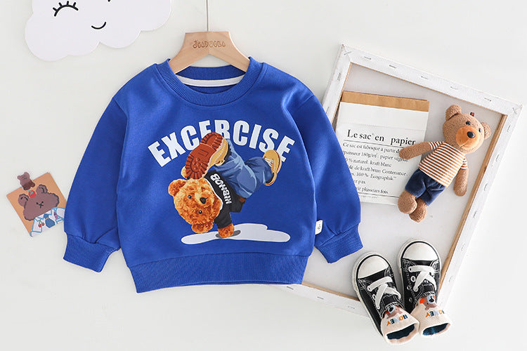 Exercise teddy pullover and denim Set