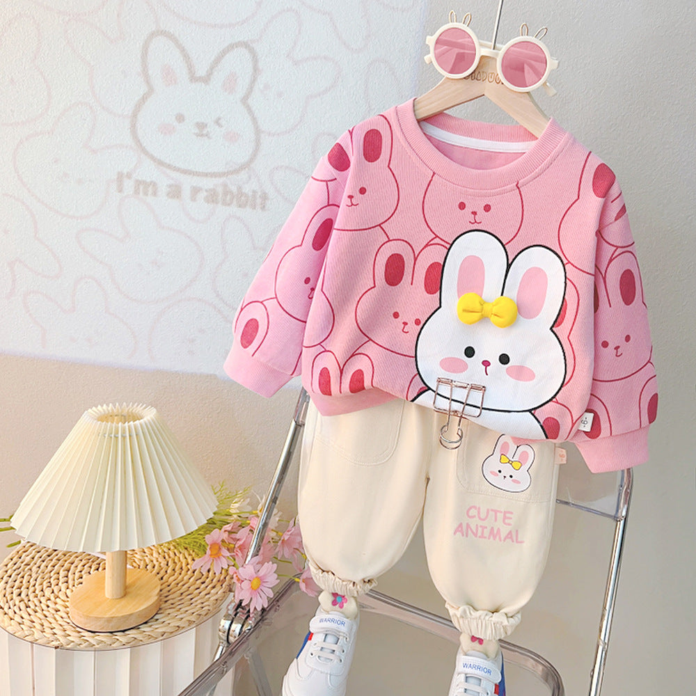 Korean Style Cartoon Clothes Set -2-piece set