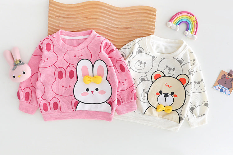 Korean Style Cartoon Clothes Set -2-piece set