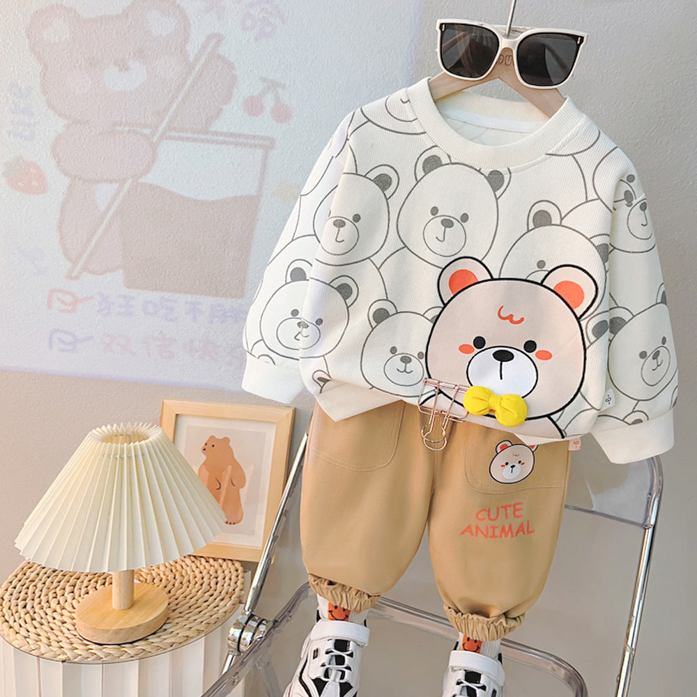 Korean Style Cartoon Clothes Set -2-piece set