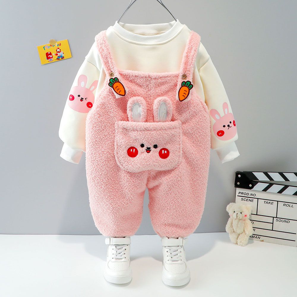 Spring Winter Plush Sweater Boys & Girls Kids Infant Clothes Sets