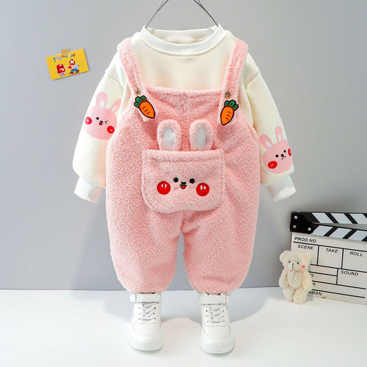 Spring Winter Plush Sweater Boys & Girls Kids Infant Clothes Sets